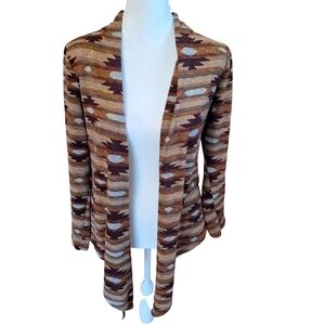 Deb Brown and Tan Patterned Cardigan